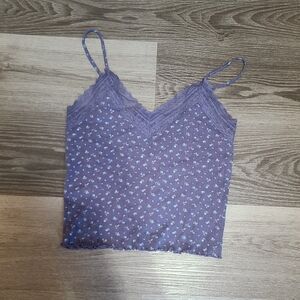 American Eagle Outfitters Blue Floral Cami Size Large